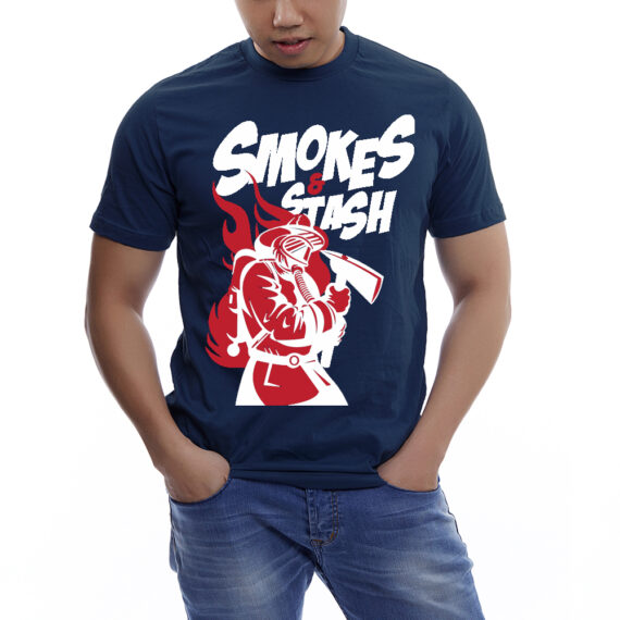 Smoke&Stash Nvy Tshirt Men – Front