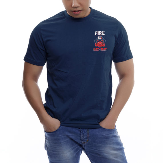 Fire Hazmat Navy Tshirt Front