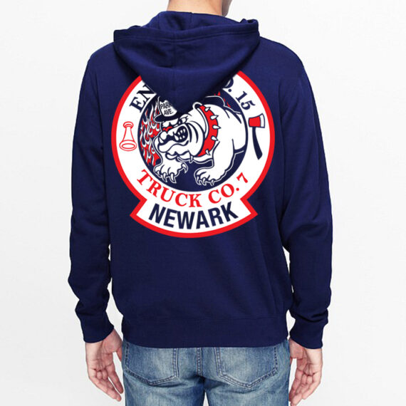 Park Ave Navy Hoodie Back