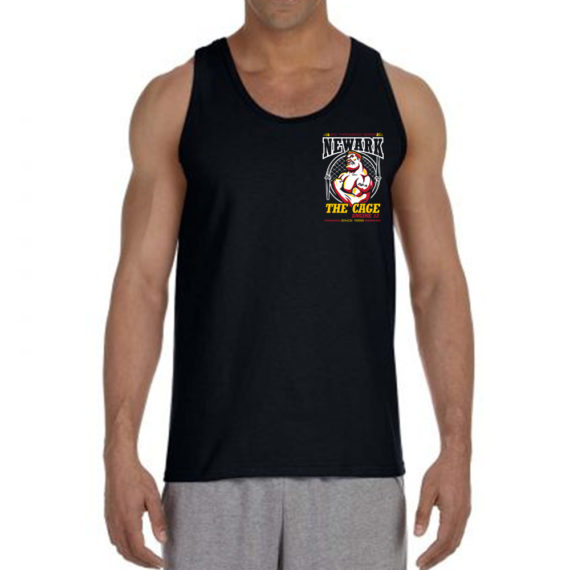 The Cage BLACK Tank FRONT Mockup