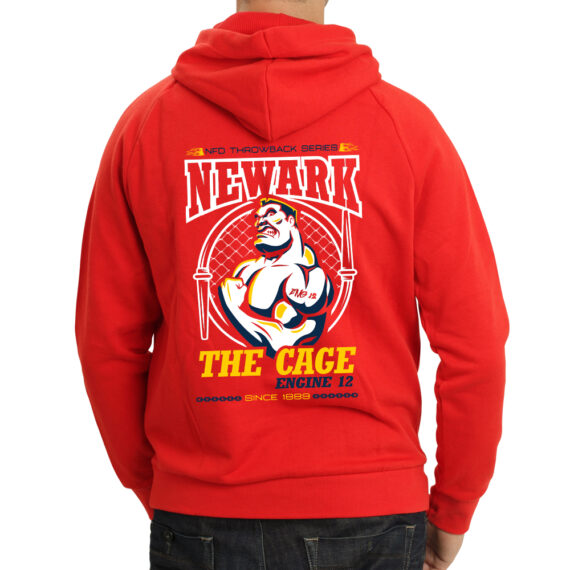 The Cage Red – Hoodie BACK Mockup